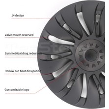 Tes Store Tesla Model Y/3 19" Jant Kapak Takımı Tesla Logolu (High Performance Symmetrical)