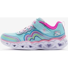 Skechers Heart Lights  -  Retro Hearts Büyük Kız Çocuk Mavi Işıklı Spor Ayakkabı 302689L Tqmt