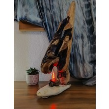 Mu Art N Craft Drıftwood Aydınlatmalı Elyapımıev Dekoru