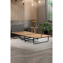 Niron Otel Katlanır Yatak - 90x200 cm Tek Kişilik Yaylı Yatak ve Karyola
