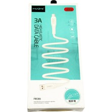 1 Metre - Beyaz - Output: 3A -Mıcro Usb- Samsung Ile Uyumlu - Yüksek Elastikiyet Şarj Kablosu