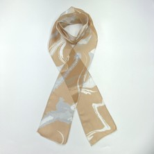 Tedz Collection Paredora Soft Desenli Karamel Hippi Fular