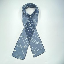 Tedz Collection Paredora Damla Desenli Lacivert Hippi Fular