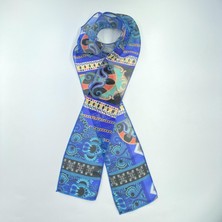Tedz Collection Paredora Etnik Desenli Mavi Siyah Hippi Fular