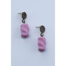 Lila Rosa Etnik Otantik Küpe