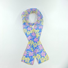 Tedz Collection Paredora Papatya Mavi Sarı Hippi Fular