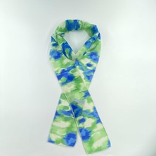 Tedz Collection Paredora Soft Desenli Yeşil Turkuaz Hippi Fular