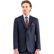 İmza Lacivert Gabardin Kırlangıç Yaka Astarlı 6 Drop Slim Fit Dar Kesim Takım Elbise 1001225011