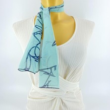 Tedz Collection Paredora Imza Turkuaz Kısa Fular