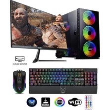 İzoly Quantum İ9-13900K 16GB Ddr5 Ram 1tb M.2 Nvme SSD - 512GB SSD 24GB RTX4090 27" 165Hz Curved Oyuncu Masaüstü Bilgisayarı