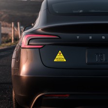 Magster Tesla Sentry Mode - 10X10 cm Mıknatıslı Evrensel Tak Çıkar Dekoratif Aksesuar