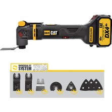 Cat DX41 18 Volt / 4.0 Ah Li-Ion Tek Akülü Kömürsüz Profesyonel Çok Amaçlı Devir Ayarlı Raspalama+14 Adet Aksesuar