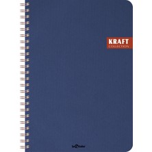 Le Color Kraft Ofis Defter Spiralli Çizgili Lacivert