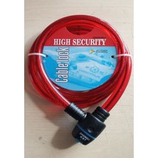 Ithalc Knt Zhongli Cable Lock 15X1500 mm Boyunda Dayanıklı Bisiklet ve Motor Kilidi