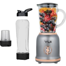 Yui M18 3'ü 1 Arada Retro Smoothie Blender Seti (Yui Türkiye Garantili)