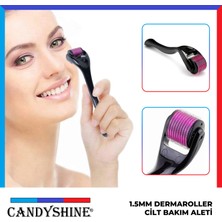 Candy Shine 1,5 mm Deluxe Titanyum 540 Iğneli Cilt Yüz Vücut Saç Yenileyici Dermaroller Cilt Bakım Aleti