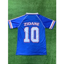 Bite Nose Fransa Zidane 98 Dünya Kupası Nostalji Forma Mavi