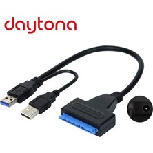 Daytona A5142 USB 3.0 2.5 3.5 Inç Sata SSD HDD Hard Disk Çevirici Dönüştürücü Adaptör Kablosu