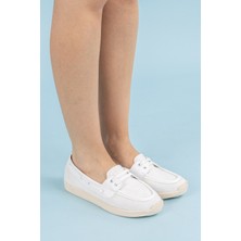 Getcho Capetillo Kadın Beyaz Loafer Ayakkabı