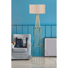 Begüsa Filipin Eskitme Hasır Şapkalı Dekoratif Lambader Salon ve Oturma Odası Kullanımına Uygun