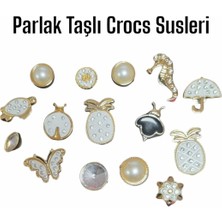 All Wear Jibbitz Parlak Taşlı Crcos Terlik Süsü-Crocs Terli Takıları, 2 Adet, Yıldız Model