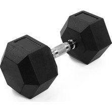 Avessa Hex Olimpik Dambıl Optimum Kavrama Için Tırtıklı Saplar Kauçuk Kaplama Altıgen Dumbell