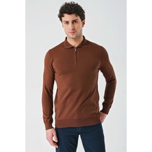 İmza Taba Örme Polo Yaka Klasik Slim Fit Dar Kesim Triko 1012235269