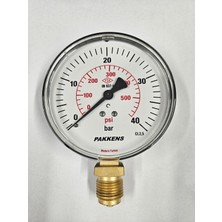 Pakkens Çap 100 Alttan 40 Bar Kuru Manometre