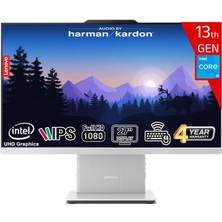 Lenovo Ideacentre Aıo 27IRH9 Intel Core I5 13420H 64GB Ddr5 1tb SSD Intel UHD Graphics WIN11 Pro 27 IPS Fhd Kablosuz Klavye+Mouse F0HM0045TR-641W Beyaz All In One Bilgisayar