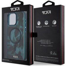 Tumi iPhone 15 Pro Max Kılıf Tumı Lisanslı Magsafe Özellikli Buzlanmış Saydam Fırça Kamuflaj Desen Yeşil