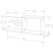 Will Home Dekoratif Duvar Rafı - W-DVR-D001 Atlantik Çam