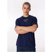 Levi's Yuvarlak Yaka Relaxed Fit Kısa Kollu Mavi Erkek T-Shirt 16143-1390