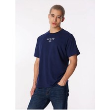 Levi's Yuvarlak Yaka Relaxed Fit Kısa Kollu Mavi Erkek T-Shirt 16143-1390