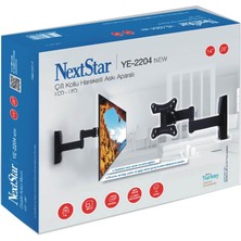 NextStar YE-2204 14''-28'' Çift Kollu Hareketli LCD LED TV Askı Aparatı