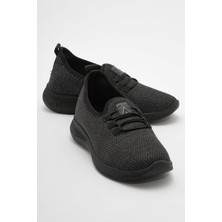 Ccway Bağcıklı  Kadın Spor Babet  Siyah Siyah