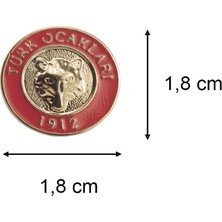 Hiçdurmaal Kurt Başı Görselli Türk Ocakları Yazılı Metal Yaka Rozeti 1 Adet