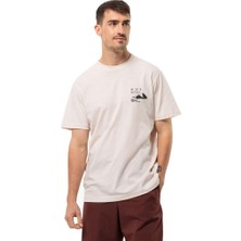 Jack Wolfskin Dıscover T M Erkek Mavi T-Shirt 1809761TR-5629