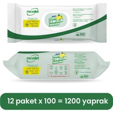 Mr. Valet Mr Valet Yüzey Temizlik Havlusu Limon Yağı Özü-Beyaz Sirke-Karbonat 100 Adet x 12’li