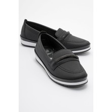 Ccway Tek Taşlı Kadın Günlük Ayakkabı  Siyah Kot