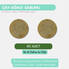 Aphrodew Çay Ağacı Yağlı Vegan Doğal Sabun - Akne ve Aktif Sivilceli Ciltler Için - 2 x 100 gr