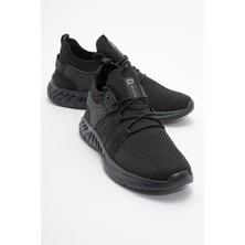 Ccway Erkek Triko Spor Ayakkabı Siyah Siyah