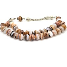 Tesbihhome Bostvana Akik Taşı Tesbih 9X10 mm Rondela Kesim