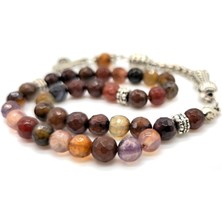 Tesbihhome Kahve Dumanlı Akik Taşı Tesbih 6 mm Faset Kesim