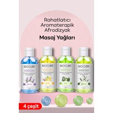 Biocure Rahatlatıcı-Aromaterapik Afrodizyak Etkili Masaj Yağı ve Vücut Bakım Yağı 4 Çeşit Bir Arada Mix