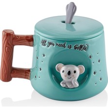 The Mia Koala Kapaklı ve Kaşıklı Kupa 370 ml