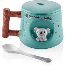 The Mia Koala Kapaklı ve Kaşıklı Kupa 370 ml