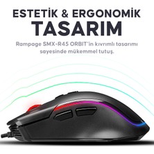 Rampage Smx-R27 Voyager Usb Rgb Işıklı Makrolu 7200 Dpi Gaming Oyuncu Mouse