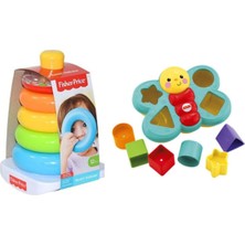 Fisher-Price Fisher Price Şekil Eşleştirme Arkadaşı Kelebek ve Renkli Halkalar Eğlenceli Oyuncak Seti