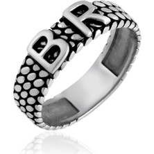 Kasentra Kişiselleştirilebilir 2 Harfli Antik Yüzük