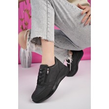 Muggo Asia Garantili Kadın Ortopedik Günlük Bağcıklı Yandan Fermuarlı Rahat Sneaker Spor Ayakkabı